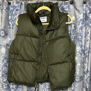 Old Navy Dark Green Quilted Vest
